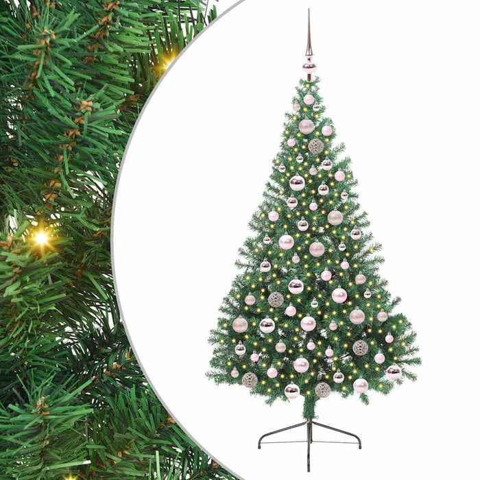 Pom de Crăciun artificial pre-iluminat Verde 180 cm PVC - WALTI WALTI
