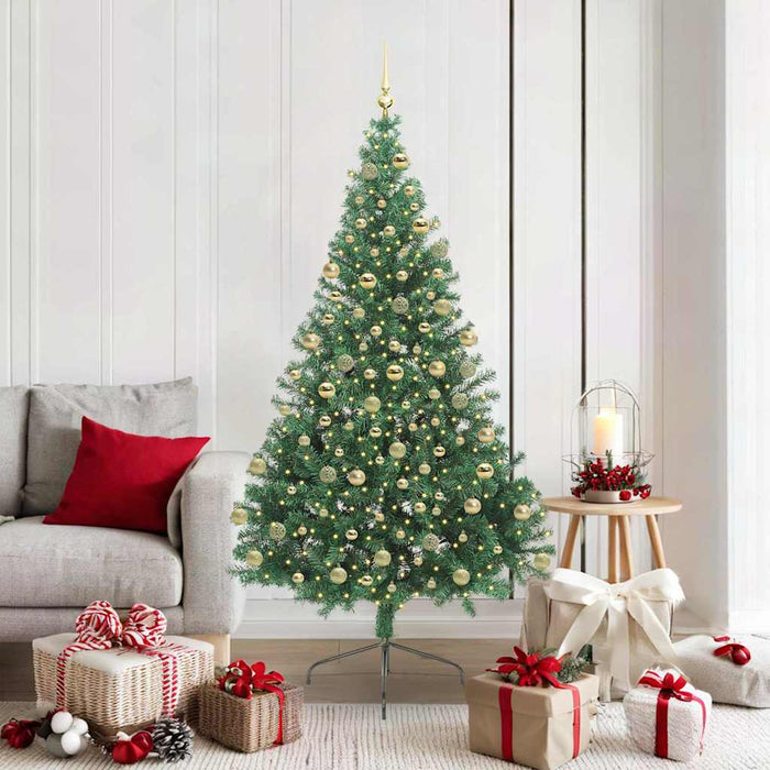 Pom de Crăciun artificial pre-iluminat Verde 180 cm PVC - WALTI WALTI