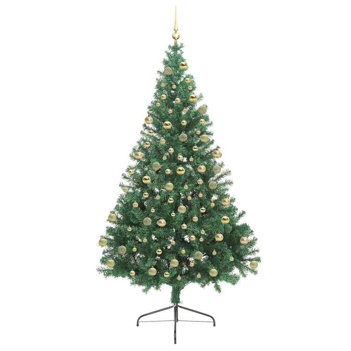 Pom de Crăciun artificial pre-iluminat Verde 180 cm PVC - WALTI WALTI