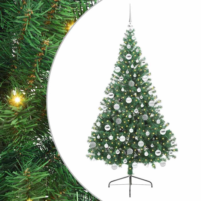 Pom de Crăciun artificial pre-iluminat Verde 180 cm PVC - WALTI WALTI