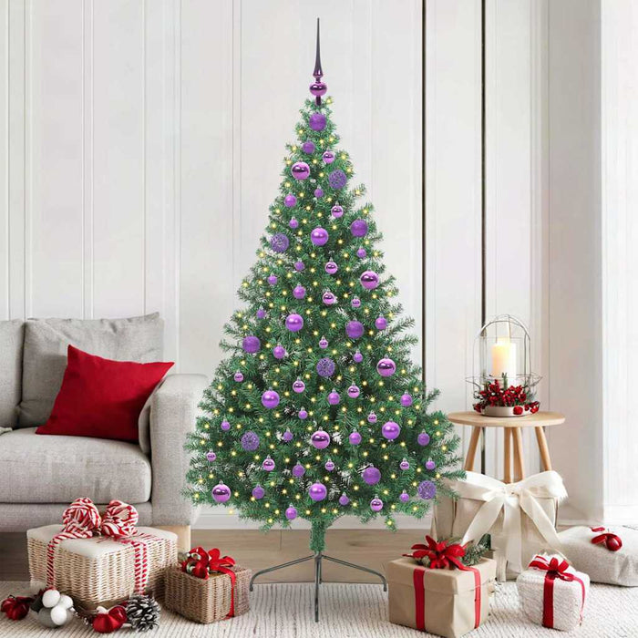 Pom de Crăciun artificial pre-iluminat Verde 180 cm PVC - WALTI WALTI