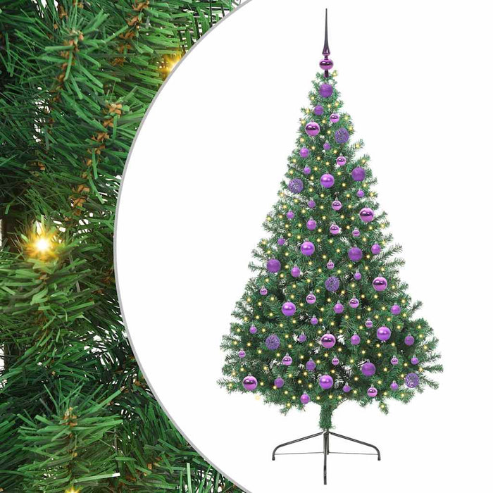 Pom de Crăciun artificial pre-iluminat Verde 180 cm PVC - WALTI WALTI
