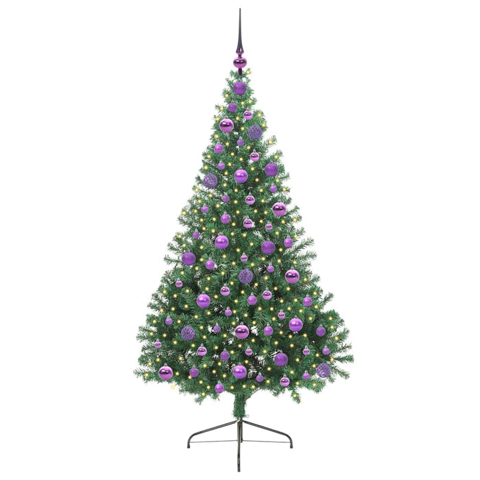 Pom de Crăciun artificial pre-iluminat Verde 180 cm PVC - WALTI WALTI
