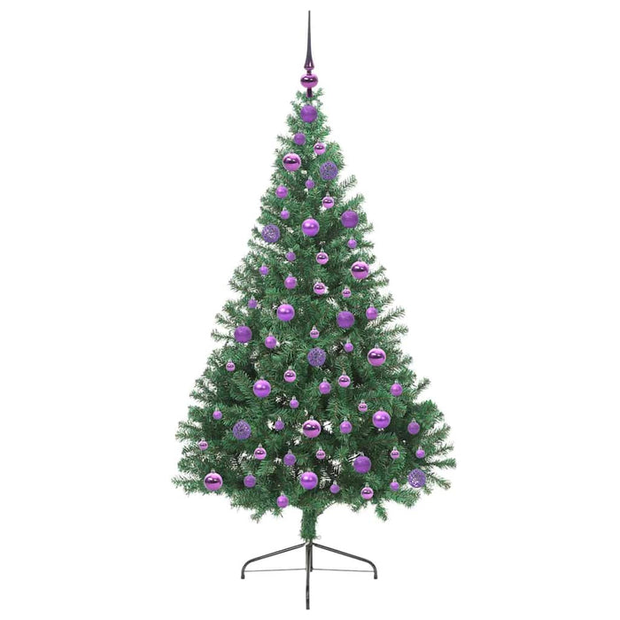 Pom de Crăciun artificial pre-iluminat Verde 180 cm PVC - WALTI WALTI