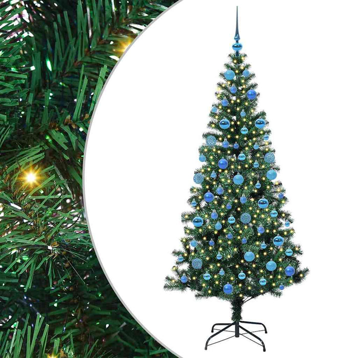 Pom de Crăciun artificial pre-iluminat Verde 180 cm PVC - WALTI WALTI