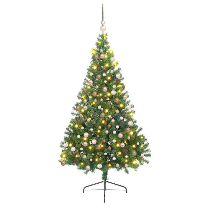 Pom de Crăciun artificial pre-iluminat Verde 210 cm PVC - WALTI WALTI
