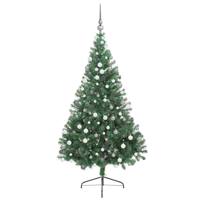 Pom de Crăciun artificial pre-iluminat Verde 210 cm PVC - WALTI WALTI