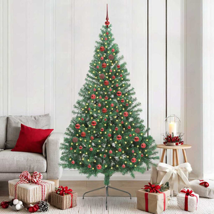 Pom de Crăciun artificial pre-iluminat Verde 210 cm PVC - WALTI WALTI
