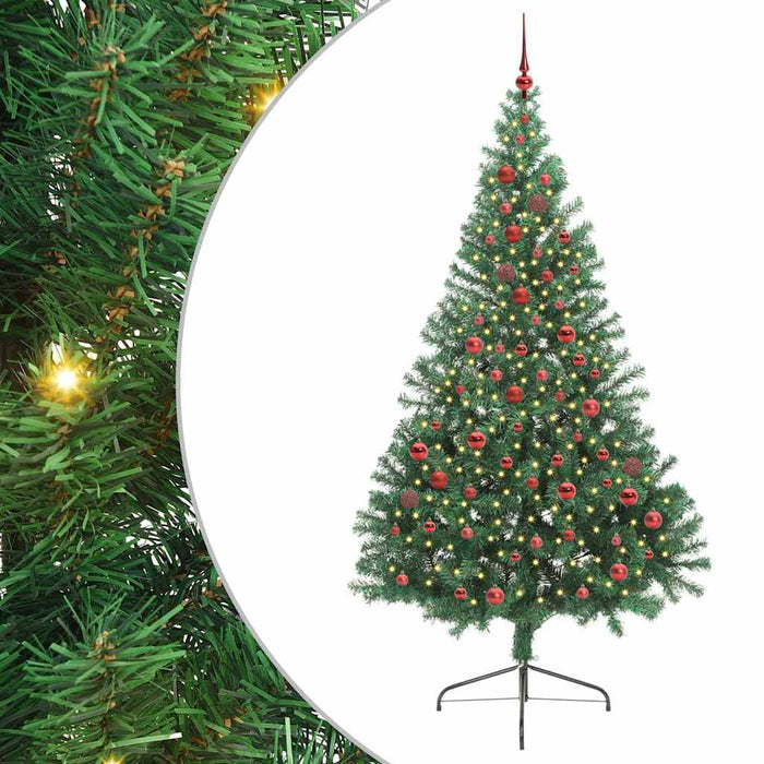 Pom de Crăciun artificial pre-iluminat Verde 210 cm PVC - WALTI WALTI