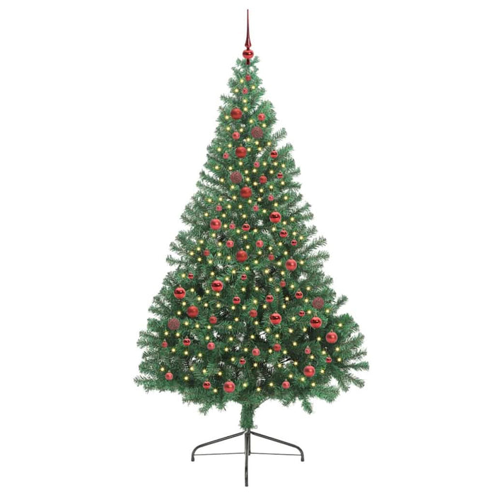 Pom de Crăciun artificial pre-iluminat Verde 210 cm PVC - WALTI WALTI