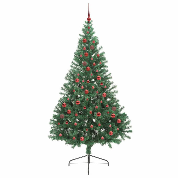 Pom de Crăciun artificial pre-iluminat Verde 210 cm PVC - WALTI WALTI