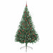 Pom de Crăciun artificial pre-iluminat Verde 210 cm PVC - WALTI WALTI