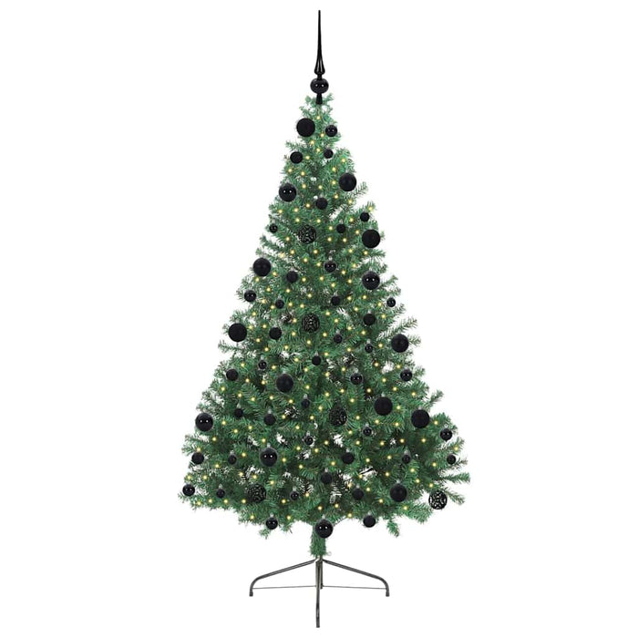 Pom de Crăciun artificial pre-iluminat Verde 210 cm PVC - WALTI WALTI
