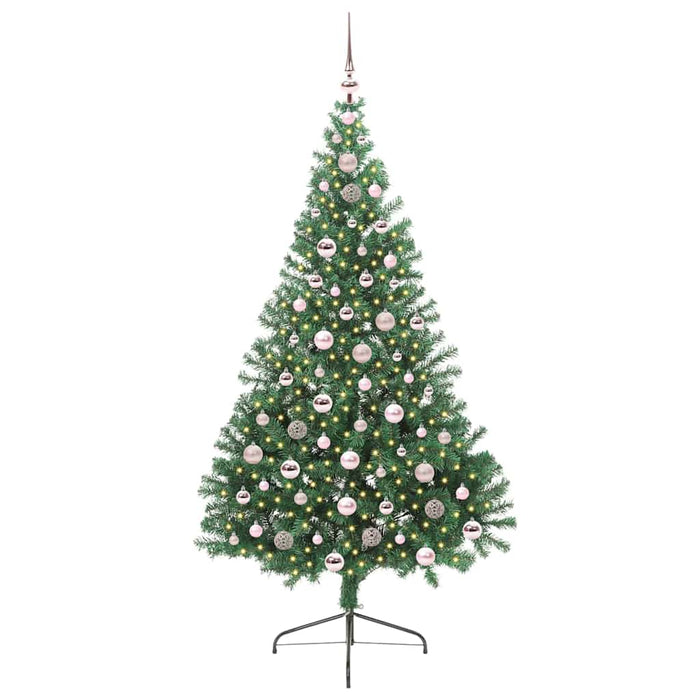 Pom de Crăciun artificial pre-iluminat Verde 210 cm PVC - WALTI WALTI