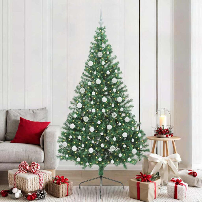 Pom de Crăciun artificial pre-iluminat Verde 210 cm PVC - WALTI WALTI