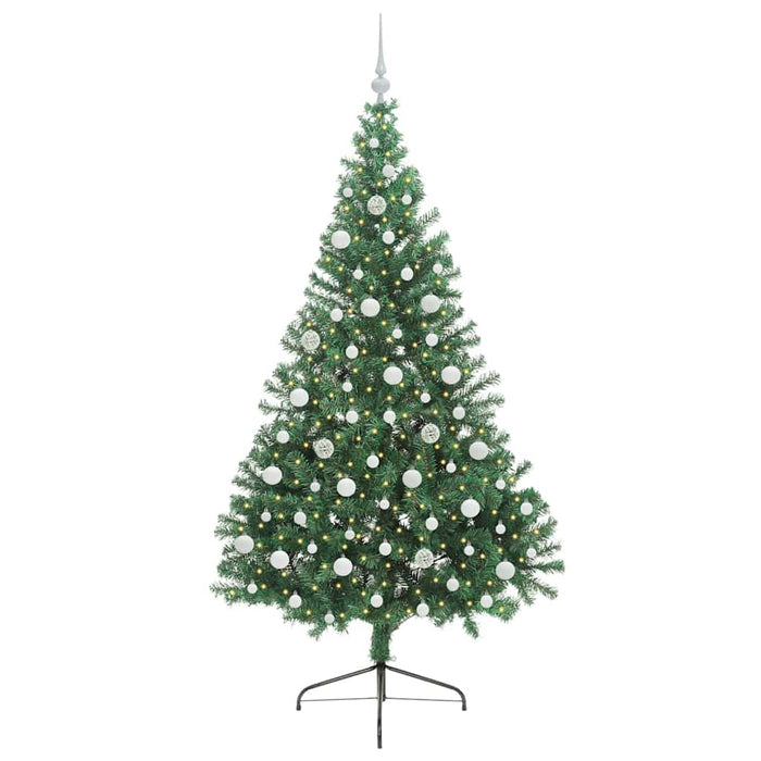 Pom de Crăciun artificial pre-iluminat Verde 210 cm PVC - WALTI WALTI