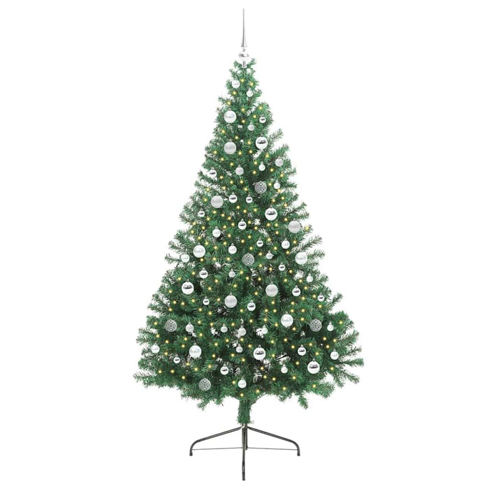 Pom de Crăciun artificial pre-iluminat Verde 210 cm PVC - WALTI WALTI