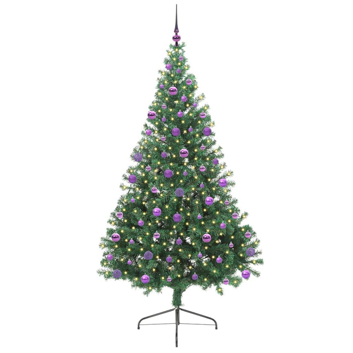 Pom de Crăciun artificial pre-iluminat Verde 210 cm PVC - WALTI WALTI