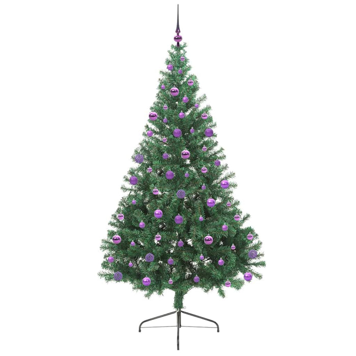 Pom de Crăciun artificial pre-iluminat Verde 210 cm PVC - WALTI WALTI