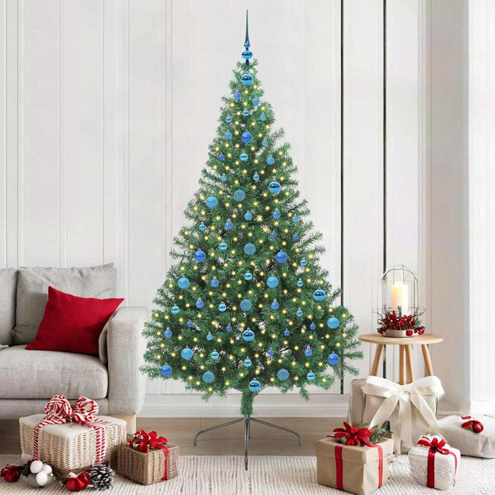 Pom de Crăciun artificial pre-iluminat Verde 210 cm PVC - WALTI WALTI