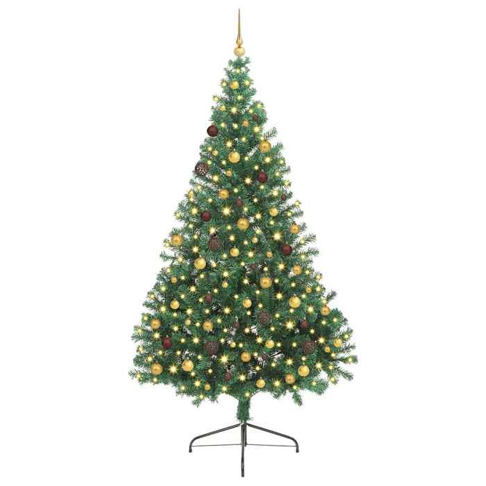 Pom de Crăciun artificial pre-iluminat Verde 240 cm PVC WALTI