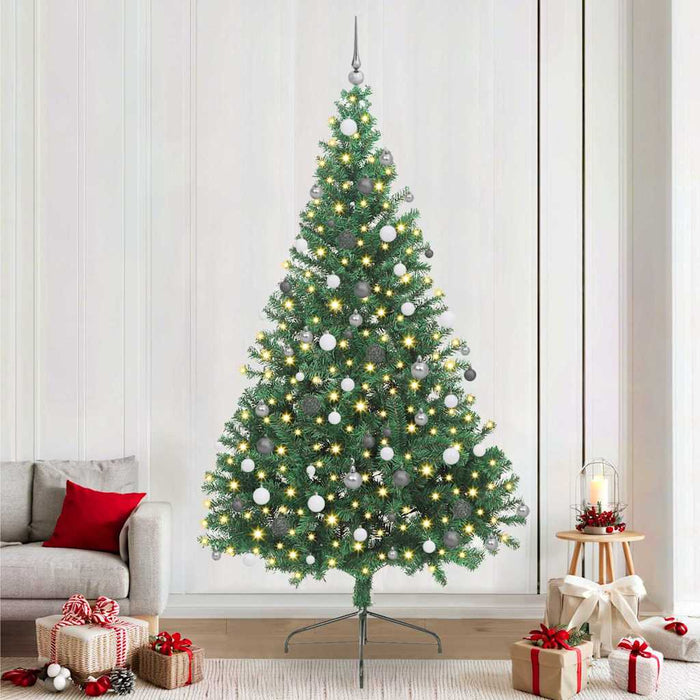 Pom de Crăciun artificial pre-iluminat Verde 240 cm PVC - WALTI WALTI