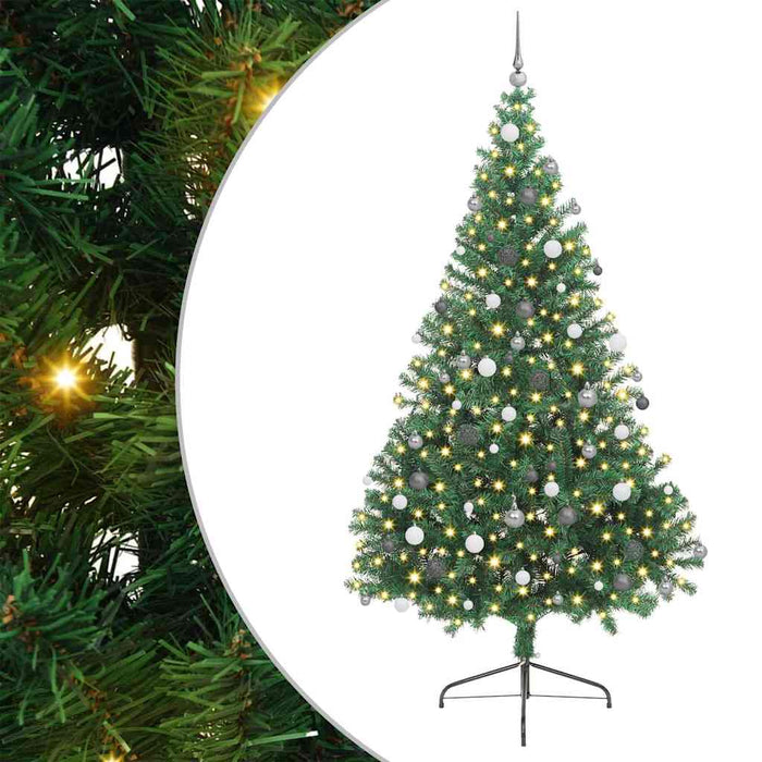 Pom de Crăciun artificial pre-iluminat Verde 240 cm PVC - WALTI WALTI