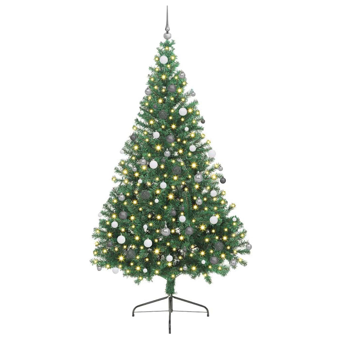 Pom de Crăciun artificial pre-iluminat Verde 240 cm PVC - WALTI WALTI