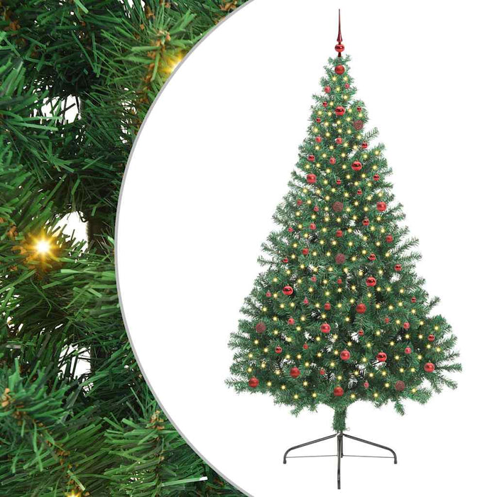 Pom de Crăciun artificial pre-iluminat Verde 240 cm PVC - WALTI WALTI
