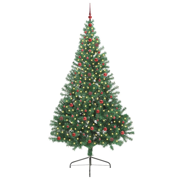 Pom de Crăciun artificial pre-iluminat Verde 240 cm PVC - WALTI WALTI