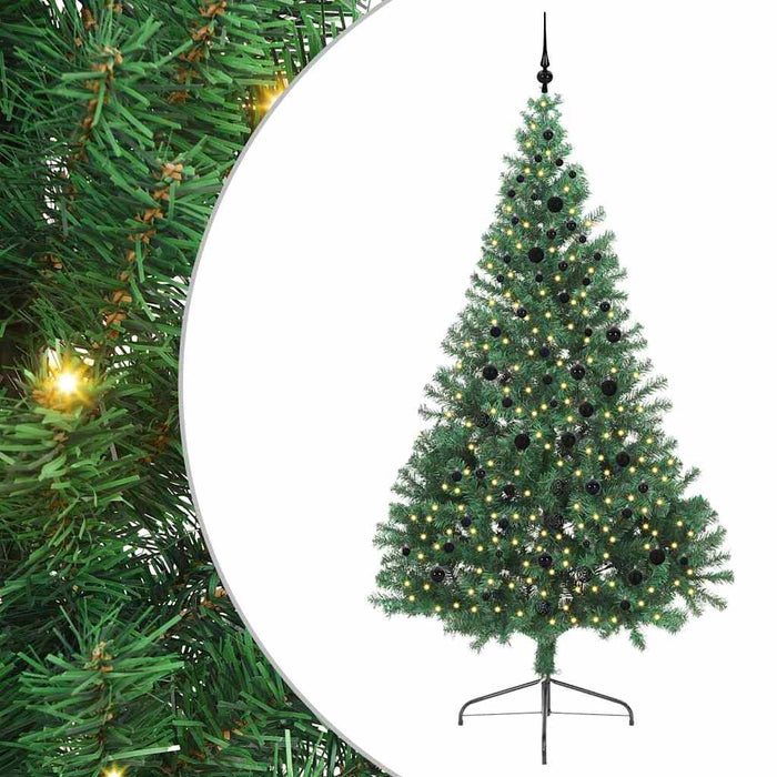 Pom de Crăciun artificial pre-iluminat Verde 240 cm PVC - WALTI WALTI