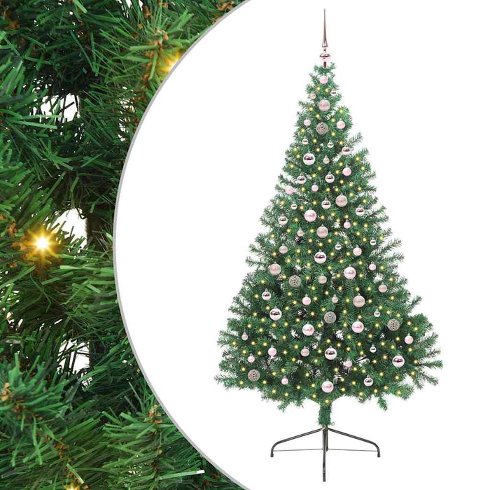 Pom de Crăciun artificial pre-iluminat Verde 240 cm PVC - WALTI WALTI