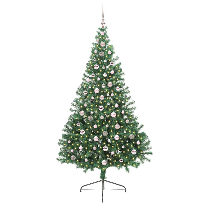 Pom de Crăciun artificial pre-iluminat Verde 240 cm PVC - WALTI WALTI