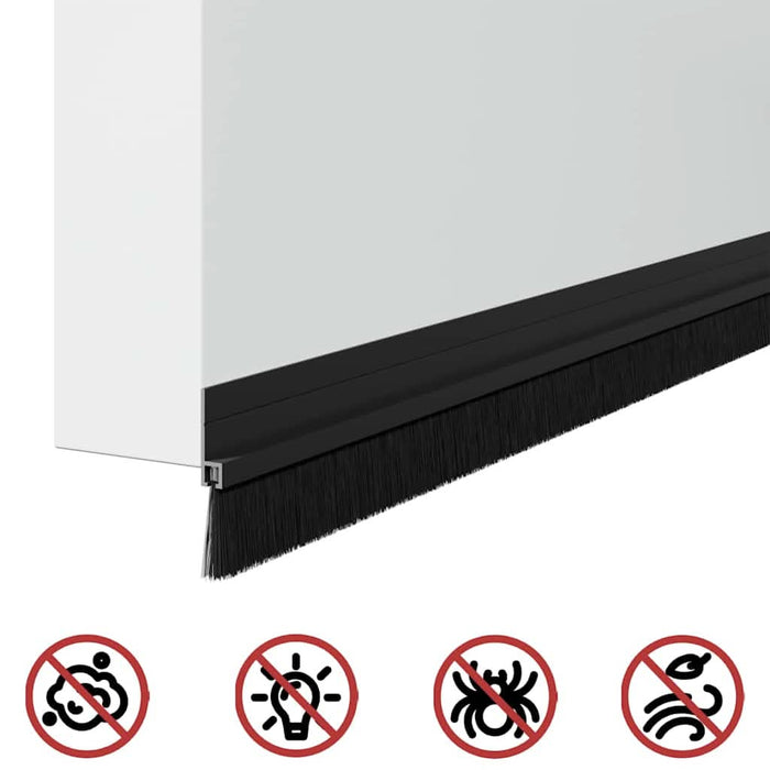 Dopuri pentru uși autoadezive 12 pcs Negru 100 cm - WALTI WALTI