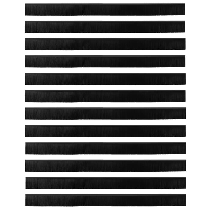 Dopuri pentru uși autoadezive 12 pcs Negru 100 cm - WALTI WALTI
