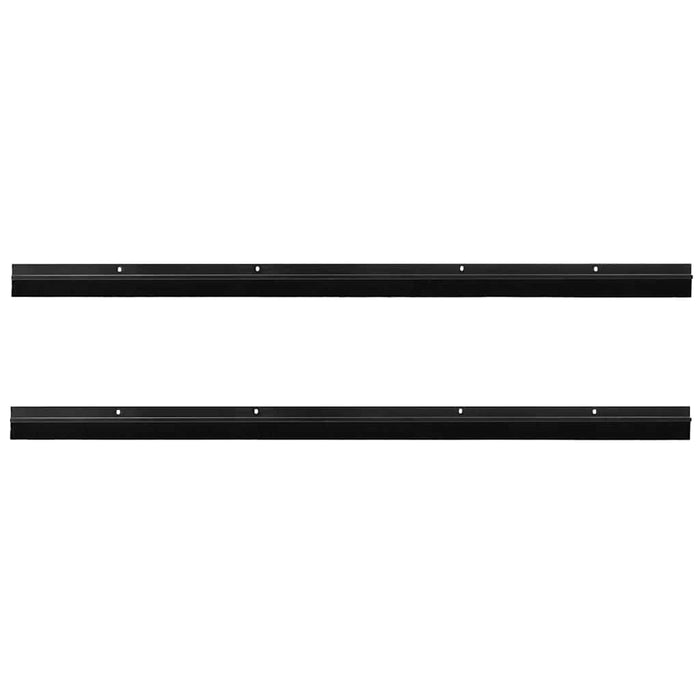 Perdele de ușă cu perii cu montare prin înșurubare 2 pcs Negru - WALTI WALTI