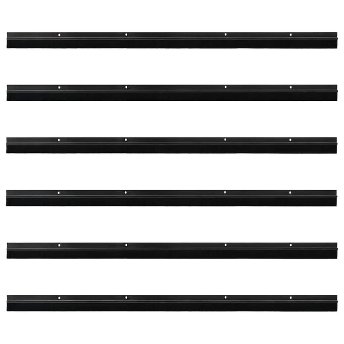 Perdele de ușă cu perii cu montare prin înșurubare 6 pcs Negru - WALTI WALTI