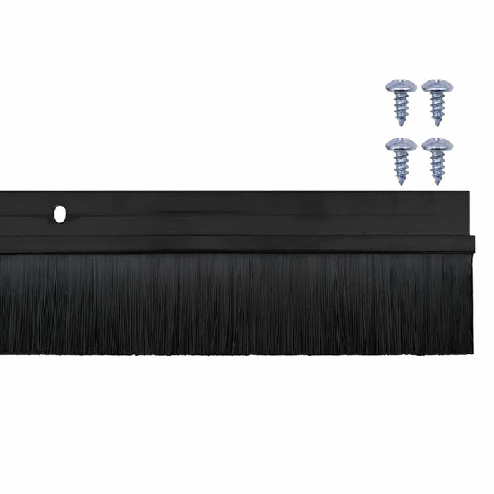 Perdele de ușă cu perii cu montare prin înșurubare 6 pcs Negru - WALTI WALTI