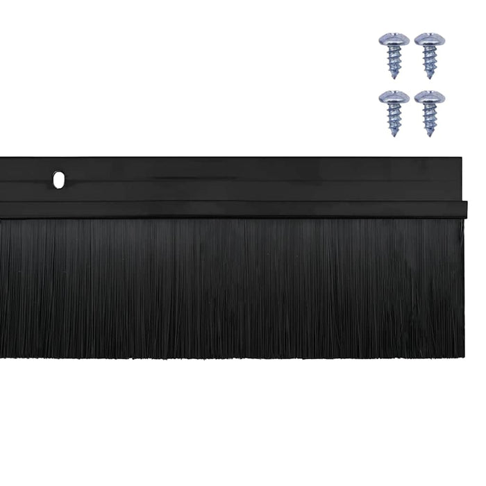 Perdele de ușă cu perii cu montare prin înșurubare 6 pcs Negru - WALTI WALTI