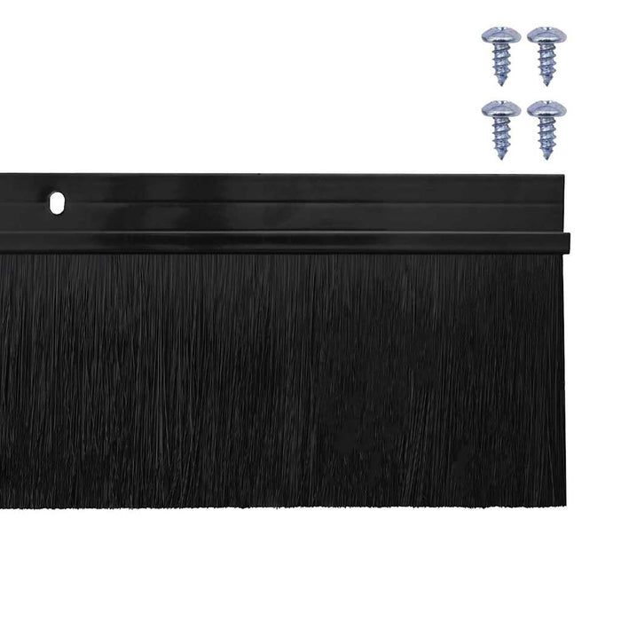Perdele de ușă cu perii cu montare prin înșurubare 6 pcs Negru - WALTI WALTI