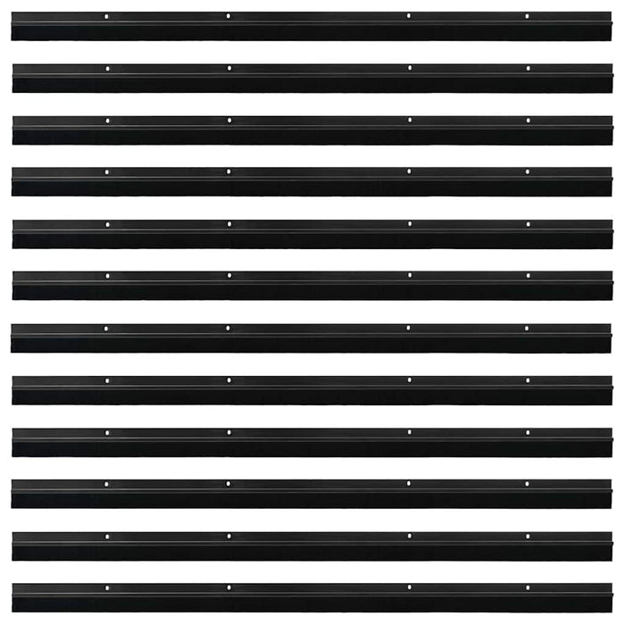 Perdele de ușă cu perii cu montare prin înșurubare 12 pcs Negru - WALTI WALTI