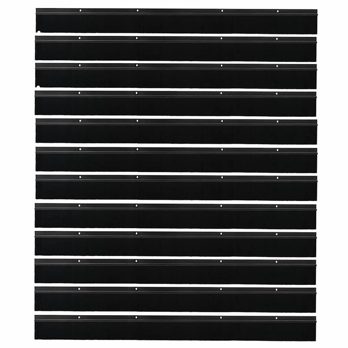 Perdele de ușă cu perii cu montare prin înșurubare 12 pcs Negru - WALTI WALTI