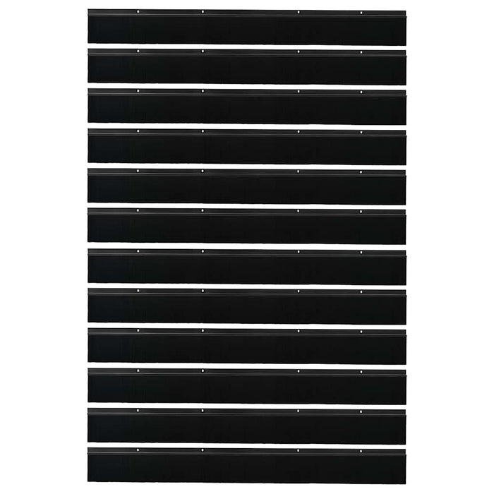 Perdele de ușă cu perii cu montare prin înșurubare 12 pcs Negru - WALTI WALTI