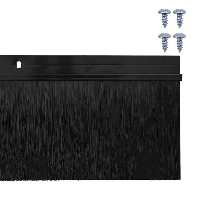 Perdele de ușă cu perii cu montare prin înșurubare 12 pcs Negru - WALTI WALTI