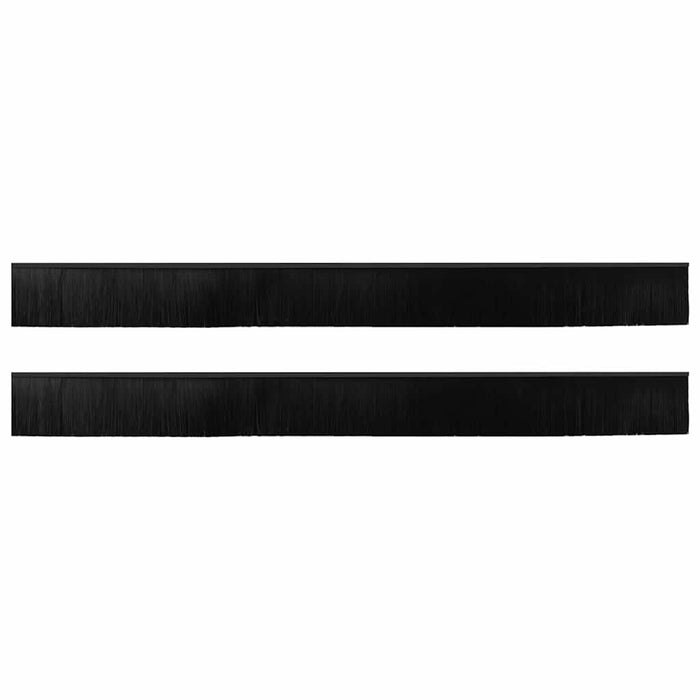 Perdele de ușă cu perii cu montare prin înșurubare 2 pcs Negru - WALTI WALTI