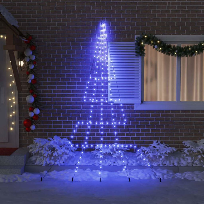 Brad de Crăciun LED cu 168 LED albastru 511 cm Metal - WALTI WALTI