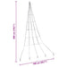 Brad de Crăciun LED cu 168 LED albastru 511 cm Metal - WALTI WALTI