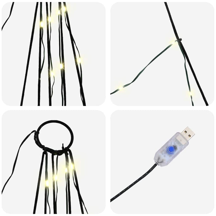 Brad de Crăciun LED cu 276 LED Alb cald 511 cm Metal - WALTI WALTI