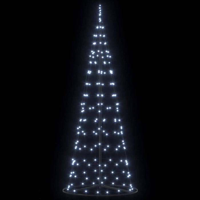 Brad de Crăciun LED EKENAS 250 cm 390 LED-uri Alb rece Oțel WALTI