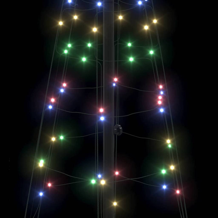 Brad de Crăciun LED EKENAS 250 cm 390 LED-uri Multicolor Oțel WALTI